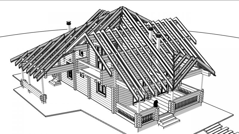 Конструктивная модель проекта сруба КОСТРОМА