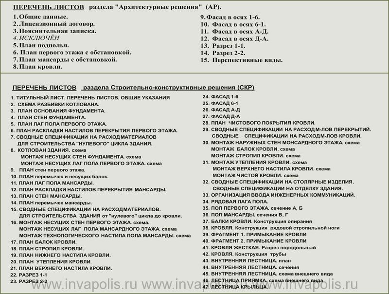 Содержание готового проекта Светлый