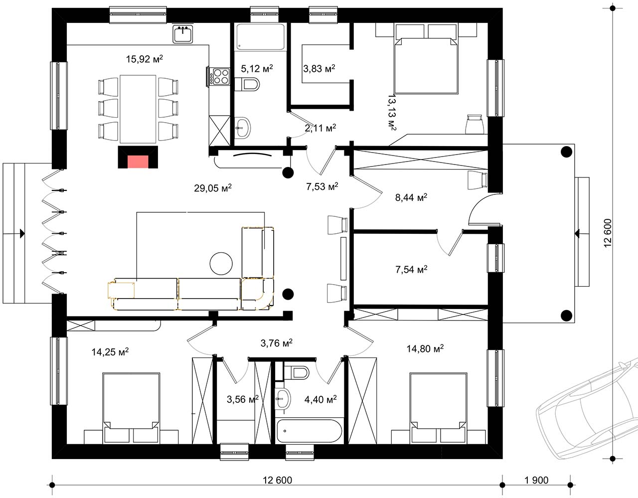 типовая планировка дома